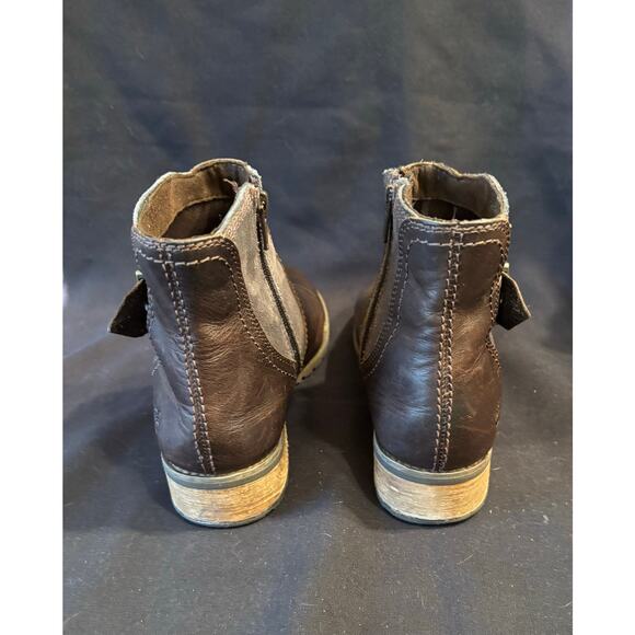 Women’s Timberland Earthkeepers Leather Bethel Zip On Ankle Boots Brown size 8.5 - Picture 3 of 7